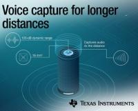 New TI Burr-Brown audio ADC enables far-field voice capture at four times the distance