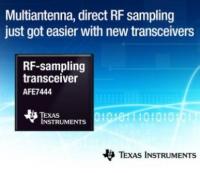 Industry's first integrated quad- and dual-channel RF-sampling transceivers enable multiantenna wideband systems