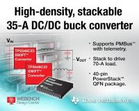 Stackable 18-V input, 35-A PMBus converter delivers industry's highest density