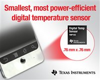 TI's digital temperature sensor cuts power consumption, size more than 75 percent